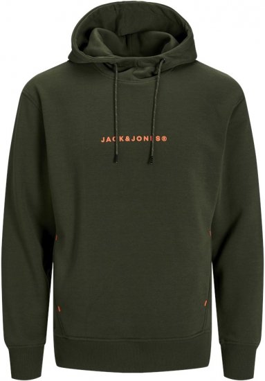 Jack & Jones TREE Hoodie Kombu Green - Tröjor & hoodies - Stora hoodies & tröjor - 2XL-14XL