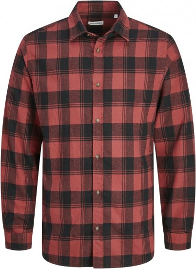 Jack & Jones JJJOSHUA Shirt Red - Skjortor - Stora skjortor - 2XL-8XL