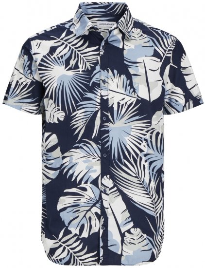 Jack & Jones JOSHUA Floral Shirt Navy Blazer - Skjortor - Stora skjortor - 2XL-8XL