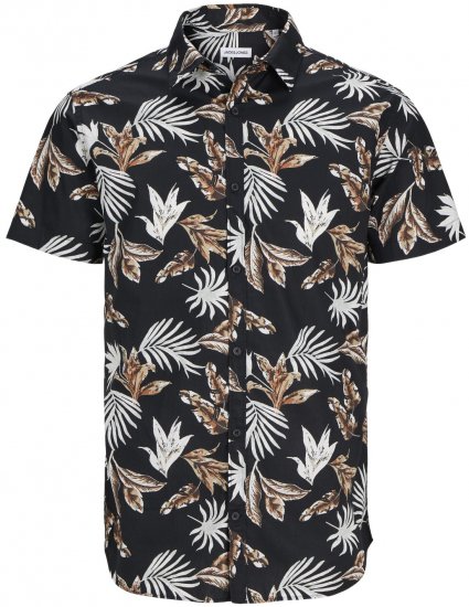 Jack & Jones JOSHUA Floral Shirt Black - Skjortor - Stora skjortor - 2XL-8XL