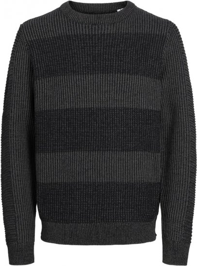 Jack & Jones HUGO Knitted Sweater Black - Tröjor & hoodies - Stora hoodies & tröjor - 2XL-14XL