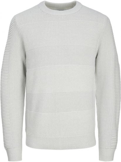 Jack & Jones HUGO Knitted Sweater White - Tröjor & hoodies - Stora hoodies & tröjor - 2XL-14XL