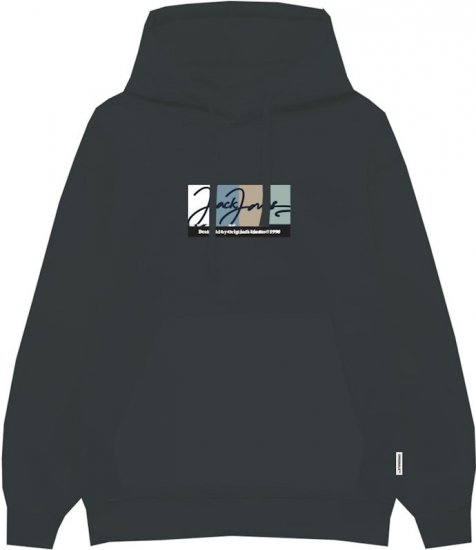 Jack & Jones PORTLAND Hoodie Grey - Tröjor & hoodies - Stora hoodies & tröjor - 2XL-14XL