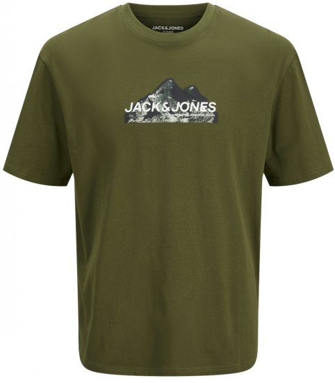 Jack & Jones JCOMOUNTAIN LOGO T-Shirt Cypress - T-shirts - Stora T-shirts - 2XL-14XL