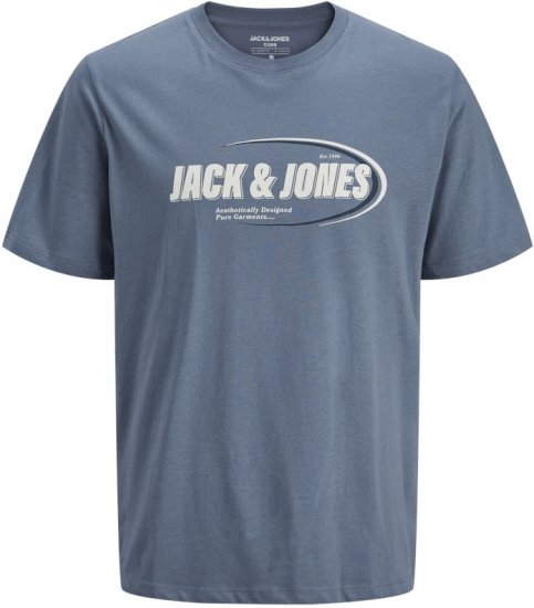 Jack & Jones RAY T-Shirt Flint Stone Blue - T-shirts - Stora T-shirts - 2XL-14XL