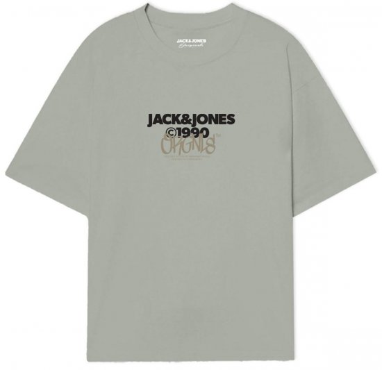 Jack & Jones JORBUSHWICK T-Shirt Mineral Gray - T-shirts - Stora T-shirts - 2XL-14XL
