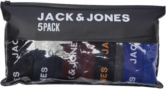 Jack & Jones EVERYDAY Trunks 5 Pack Black - Underkläder & badkläder - Stora underkläder för män