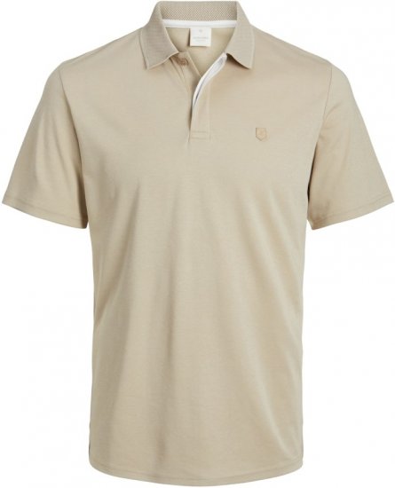 Jack & Jones Rodney Polo Shirt Fields Of Rye - Pikétröjor - Stora pikétröjor - 2XL-8XL