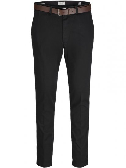 Jack & Jones Marco Franco Chino With Belt Black - Jeans & byxor - Stora Jeans och Stora Byxor