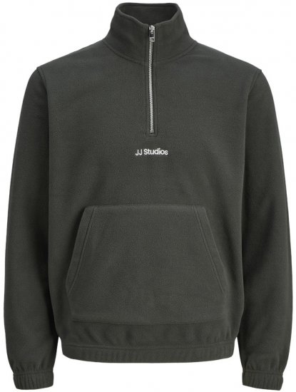 Jack & Jones Soho Half Zip Fleece Sweatshirt Rosin - Tröjor & hoodies - Stora hoodies & tröjor - 2XL-14XL