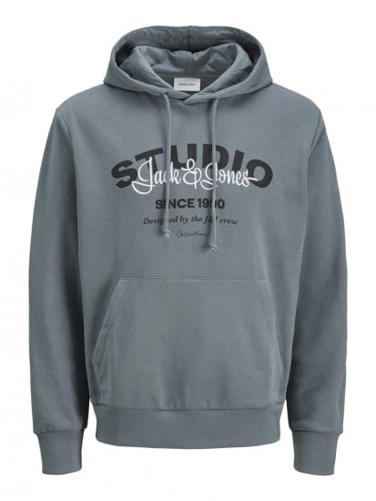 Jack & Jones Yuki Hood Sweatshirt Stormy Weather - Tröjor & hoodies - Stora hoodies & tröjor - 2XL-14XL