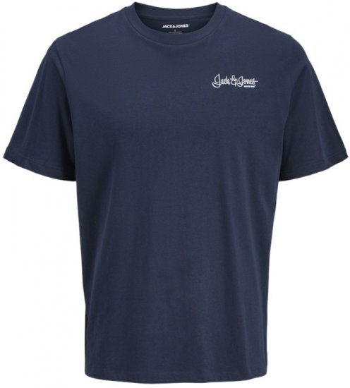 Jack & Jones Yuki Back Print Crew Neck T-Shirt Sky Captain - T-shirts - Stora T-shirts - 2XL-14XL