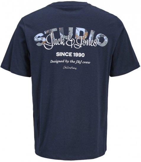 Jack & Jones Yuki Back Print Crew Neck T-Shirt Sky Captain - T-shirts - Stora T-shirts - 2XL-14XL