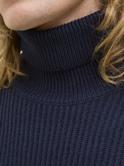 Jack & Jones Pannel Roll Neck Knit Pullover Sky Captain - Tröjor & hoodies - Stora hoodies & tröjor - 2XL-14XL