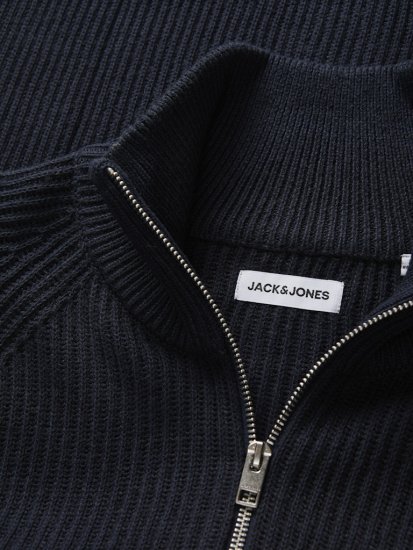 Jack & Jones Pannel Zip Knit Cardigan Sky Captain - Tröjor & hoodies - Stora hoodies & tröjor - 2XL-14XL