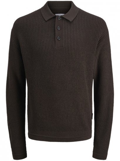 Jack & Jones Kaito Knit Polo Pullover Delicioso - Tröjor & hoodies - Stora hoodies & tröjor - 2XL-14XL