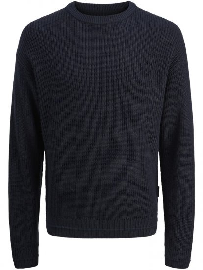Jack & Jones Kaito Knit Crew Neck Pullover Sky Captain - Tröjor & hoodies - Stora hoodies & tröjor - 2XL-14XL