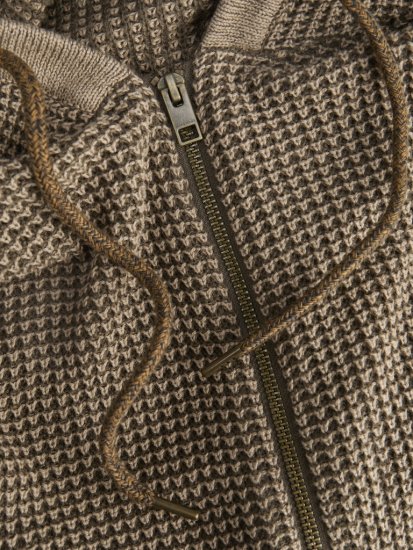 Jack & Jones Zip Knit Hoodie Crockery - Tröjor & hoodies - Stora hoodies & tröjor - 2XL-14XL
