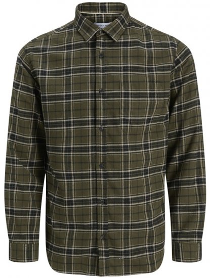 Jack & Jones James Long Sleeve Flannel Shirt Rosin - Skjortor - Stora skjortor - 2XL-8XL