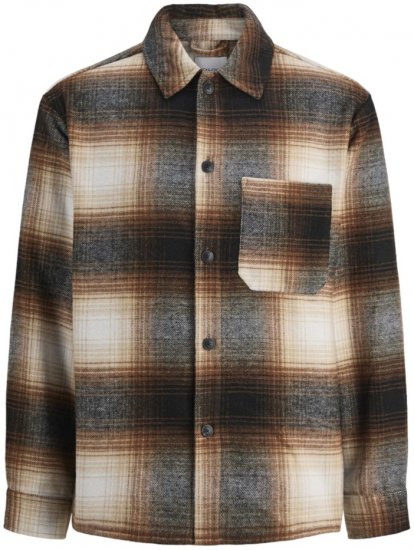 Jack & Jones Zac Long Sleeve Heavy Brush Overshirt Monks Robe - Skjortor - Stora skjortor - 2XL-8XL