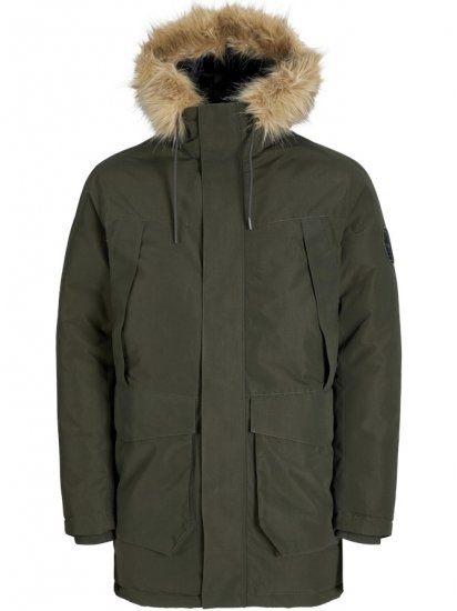 Jack & Jones Camp Faux Fur Parka Rosin - Jackor - Stora jackor - 2XL-12XL