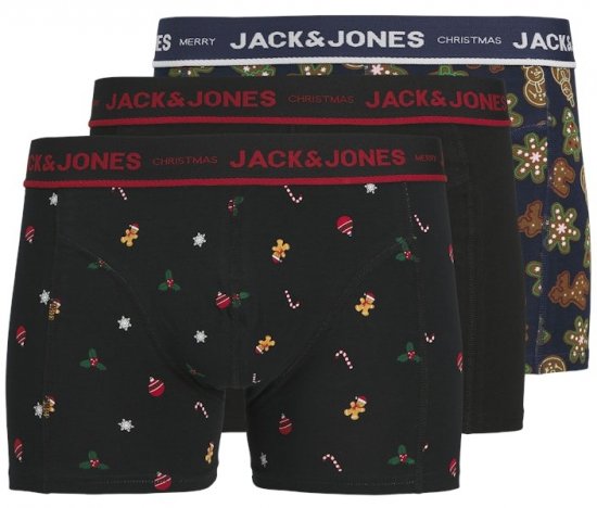 Jack & Jones Gingerbread Trunks 3-Pack Black - Underkläder & badkläder - Stora underkläder för män