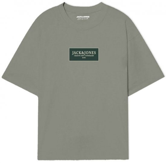 Jack & Jones Greene Crew Neck T-Shirt Seagrass - T-shirts - Stora T-shirts - 2XL-14XL