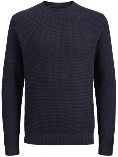 Jack & Jones Barkley Crew Neck Knitted Sweater Night Sky - Tröjor & hoodies - Stora hoodies & tröjor - 2XL-14XL