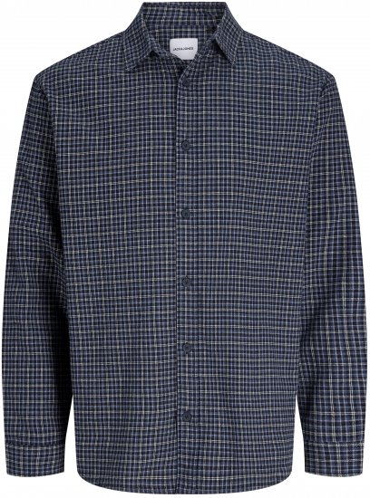 Jack & Jones Carter Check Shirt Navy Blazer - Skjortor - Stora skjortor - 2XL-8XL