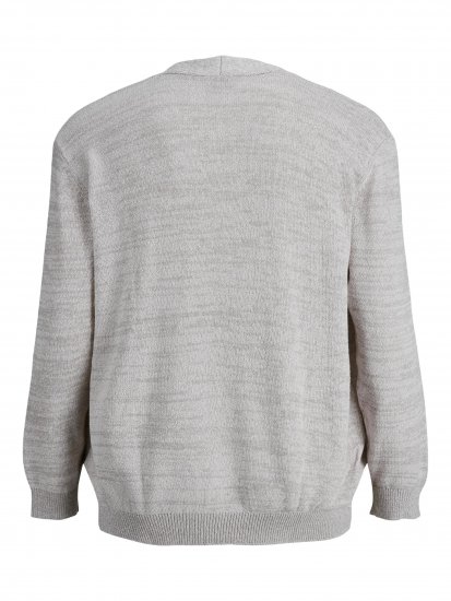 Jack & Jones Blasonic Knit Cardigans Egret - Tröjor & hoodies - Stora hoodies & tröjor - 2XL-14XL