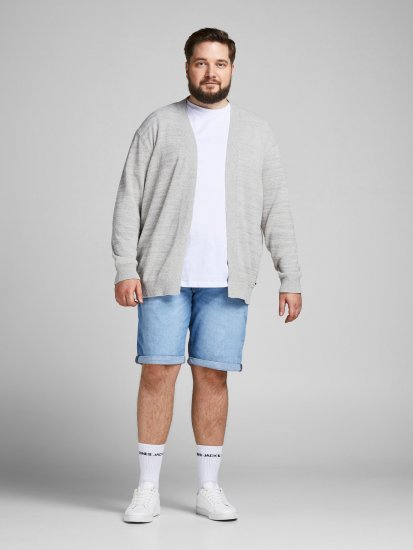 Jack & Jones Blasonic Knit Cardigans Egret - Tröjor & hoodies - Stora hoodies & tröjor - 2XL-14XL