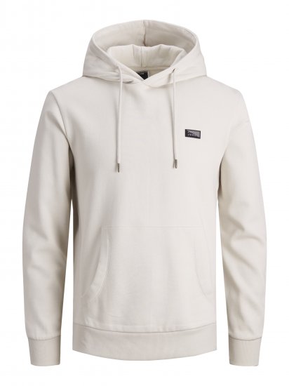 Jack & Jones JCOKING SWEAT HOOD Light Gray - Tröjor & hoodies - Stora hoodies & tröjor - 2XL-14XL
