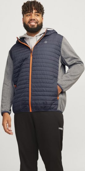 Jack & Jones MULTI QUILTED SET-IN Sleeves Jacket Grey Melange - Jackor - Stora jackor - 2XL-12XL