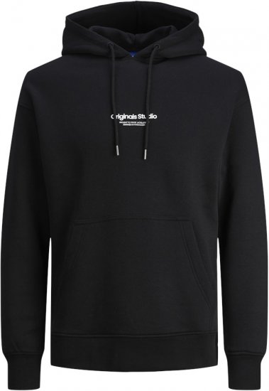 Jack & Jones ESTERBRO Hoodie Black - Tröjor & hoodies - Stora hoodies & tröjor - 2XL-14XL