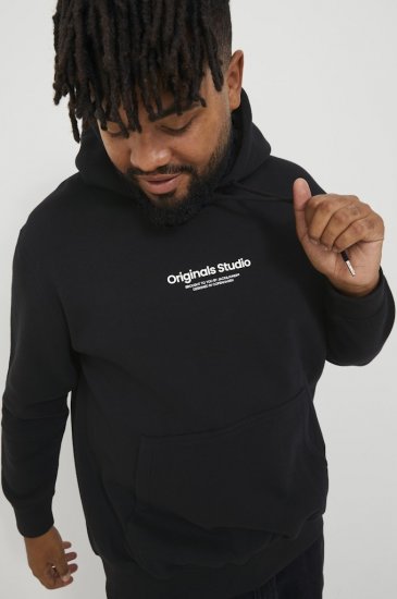 Jack & Jones ESTERBRO Hoodie Black - Tröjor & hoodies - Stora hoodies & tröjor - 2XL-14XL