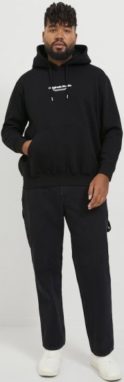 Jack & Jones ESTERBRO Hoodie Black - Tröjor & hoodies - Stora hoodies & tröjor - 2XL-14XL