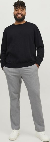 Jack & Jones BASIC Knitted Sweater Black - Tröjor & hoodies - Stora hoodies & tröjor - 2XL-14XL