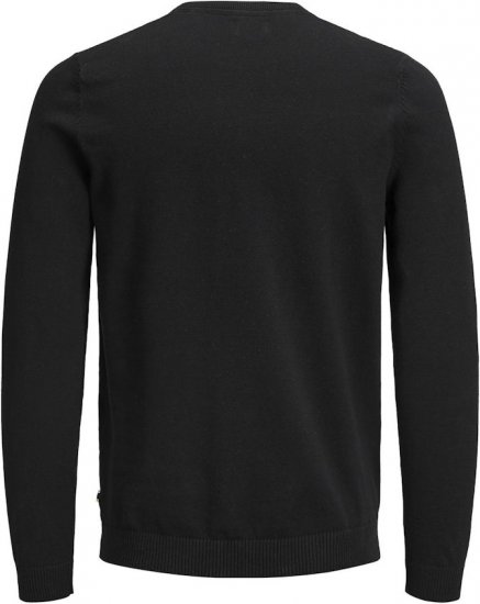 Jack & Jones BASIC Knitted Sweater Black - Tröjor & hoodies - Stora hoodies & tröjor - 2XL-14XL