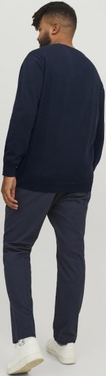 Jack & Jones BASIC Knitted Sweater Navy Blazer - Tröjor & hoodies - Stora hoodies & tröjor - 2XL-14XL