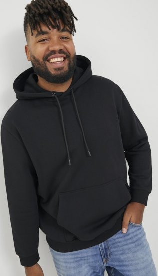 Jack & Jones BRADLEY Hoodie Black - Tröjor & hoodies - Stora hoodies & tröjor - 2XL-14XL