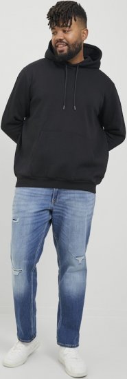 Jack & Jones BRADLEY Hoodie Black - Tröjor & hoodies - Stora hoodies & tröjor - 2XL-14XL