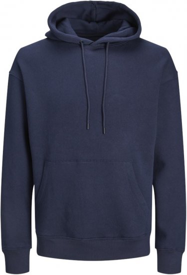 Jack & Jones BRADLEY Hoodie Navy Blazer - Tröjor & hoodies - Stora hoodies & tröjor - 2XL-14XL