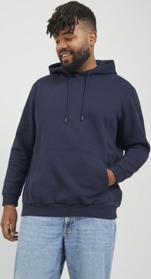 Jack & Jones BRADLEY Hoodie Navy Blazer - Tröjor & hoodies - Stora hoodies & tröjor - 2XL-14XL