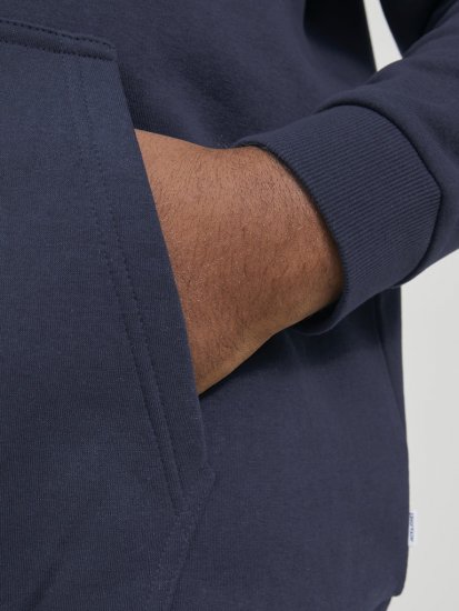 Jack & Jones BRADLEY Hoodie Navy Blazer - Tröjor & hoodies - Stora hoodies & tröjor - 2XL-14XL
