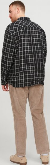 Jack & Jones JORCOZY FLANNEL CHECK SHIRT LS Black - Skjortor - Stora skjortor - 2XL-8XL
