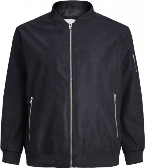 Jack & Jones ROCKY Faux Suede Bomber Jacket Jet Black - Jackor - Stora jackor - 2XL-12XL