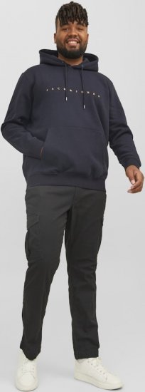 Jack & Jones STAR Hoodie Dark Navy - Tröjor & hoodies - Stora hoodies & tröjor - 2XL-14XL