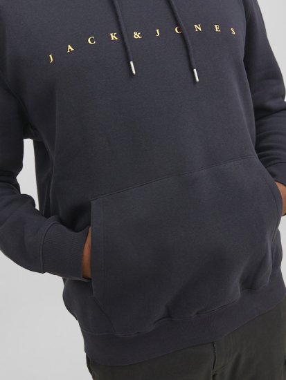 Jack & Jones STAR Hoodie Dark Navy - Tröjor & hoodies - Stora hoodies & tröjor - 2XL-14XL