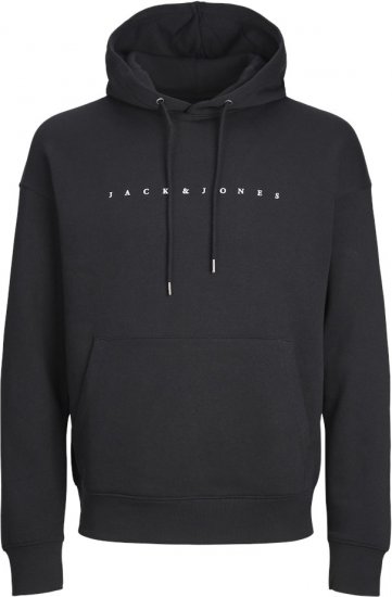 Jack & Jones STAR Hoodie Black - Tröjor & hoodies - Stora hoodies & tröjor - 2XL-14XL