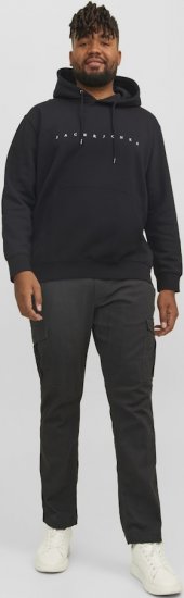 Jack & Jones STAR Hoodie Black - Tröjor & hoodies - Stora hoodies & tröjor - 2XL-14XL